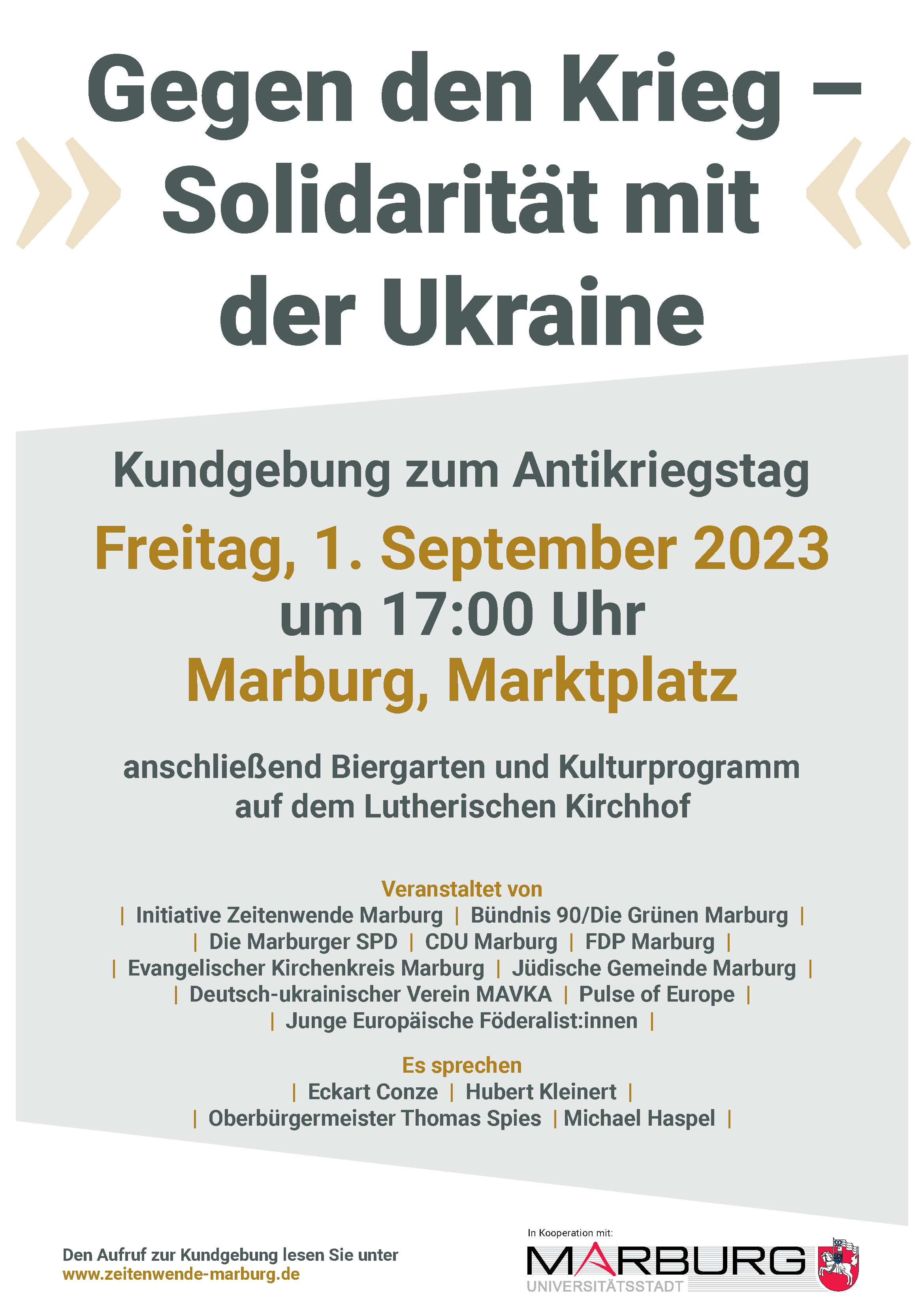 Gegen den Krieg – Solidarität mit der Ukraine