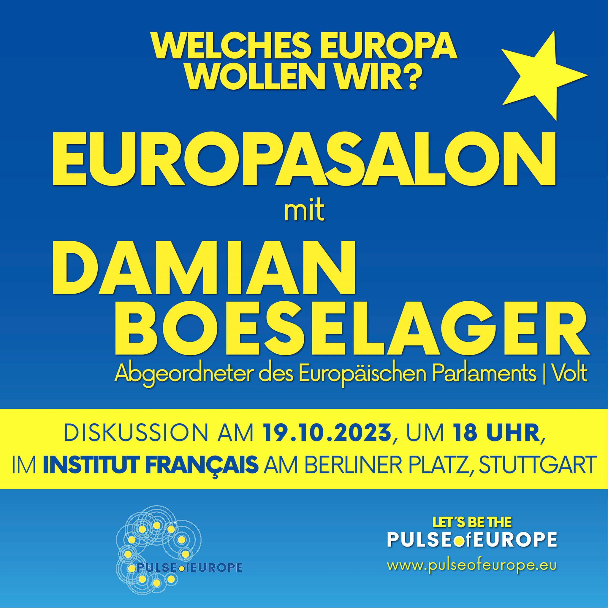 EuropaSalon in Stuttgart mit EU-Parlamentarier Damian Boeselager