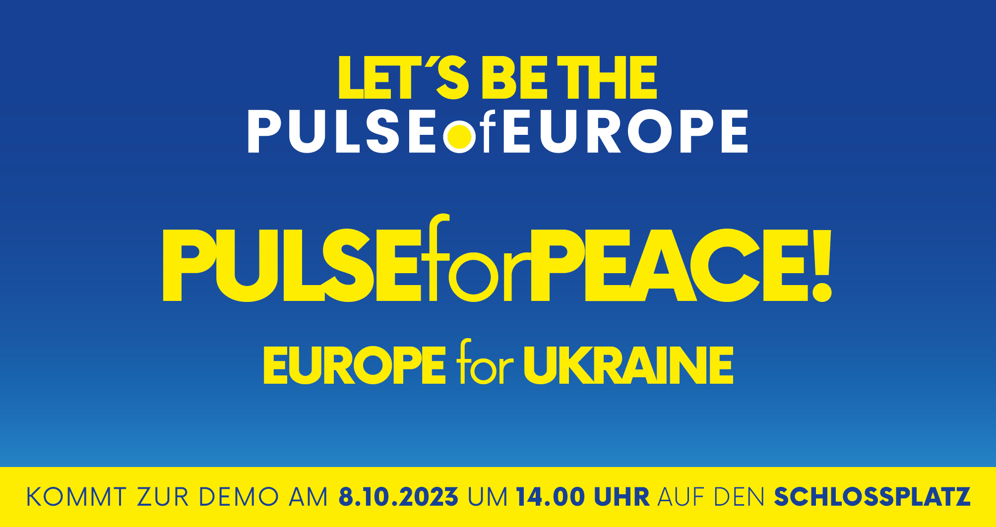#PulseforPeace – Solidaritätskundgebung mit der Ukraine in Stuttgart