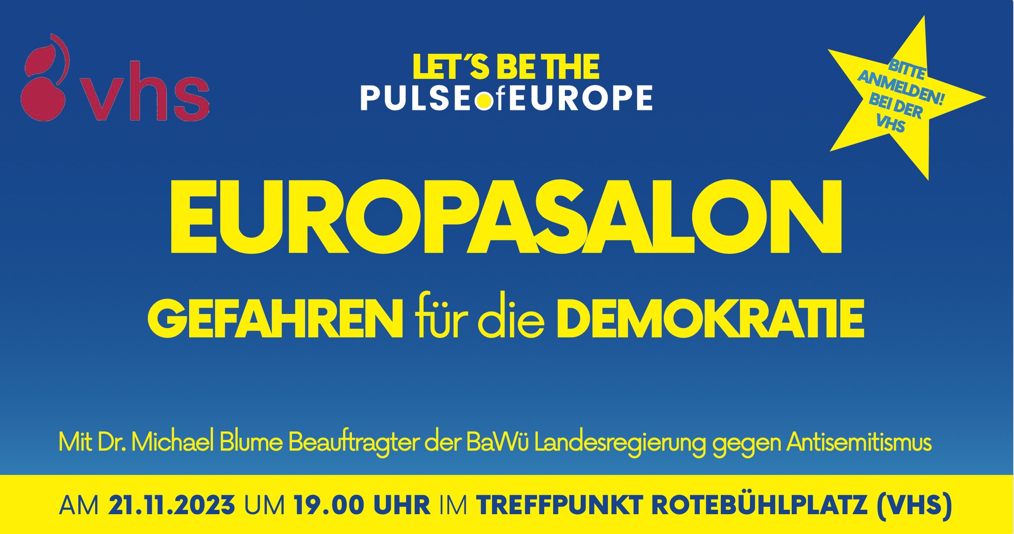 PoE Stuttgart: Europasalon « Gefahren für die Demokratie »
