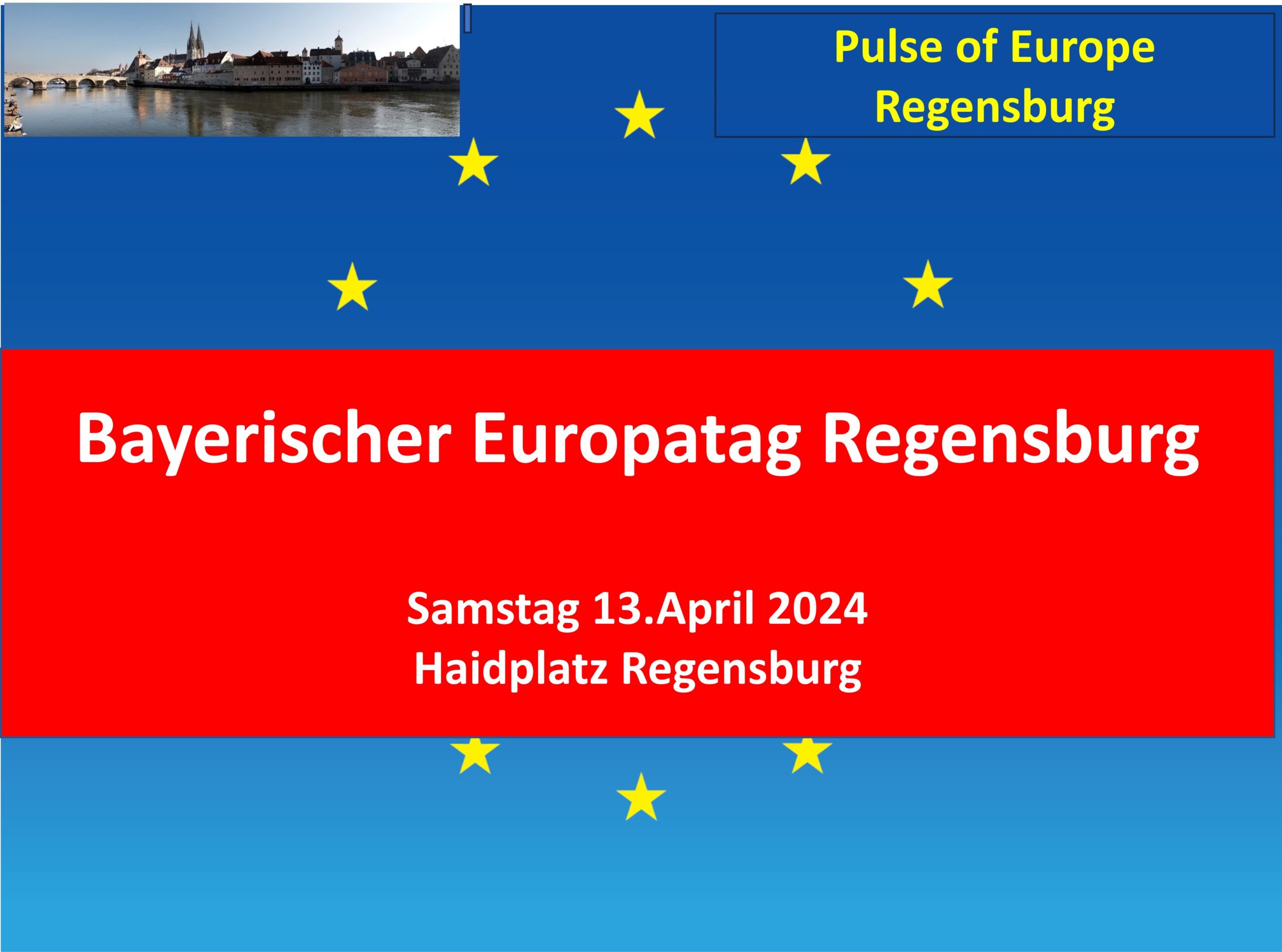 Am Samstag, den 13. April, ist Bayerischer Europatag in Regensburg