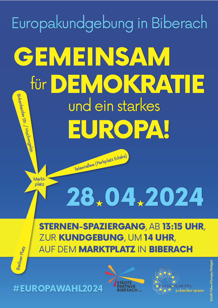 Europademo in Biberach: Gemeinsam für Demokratie und ein starkes Europa