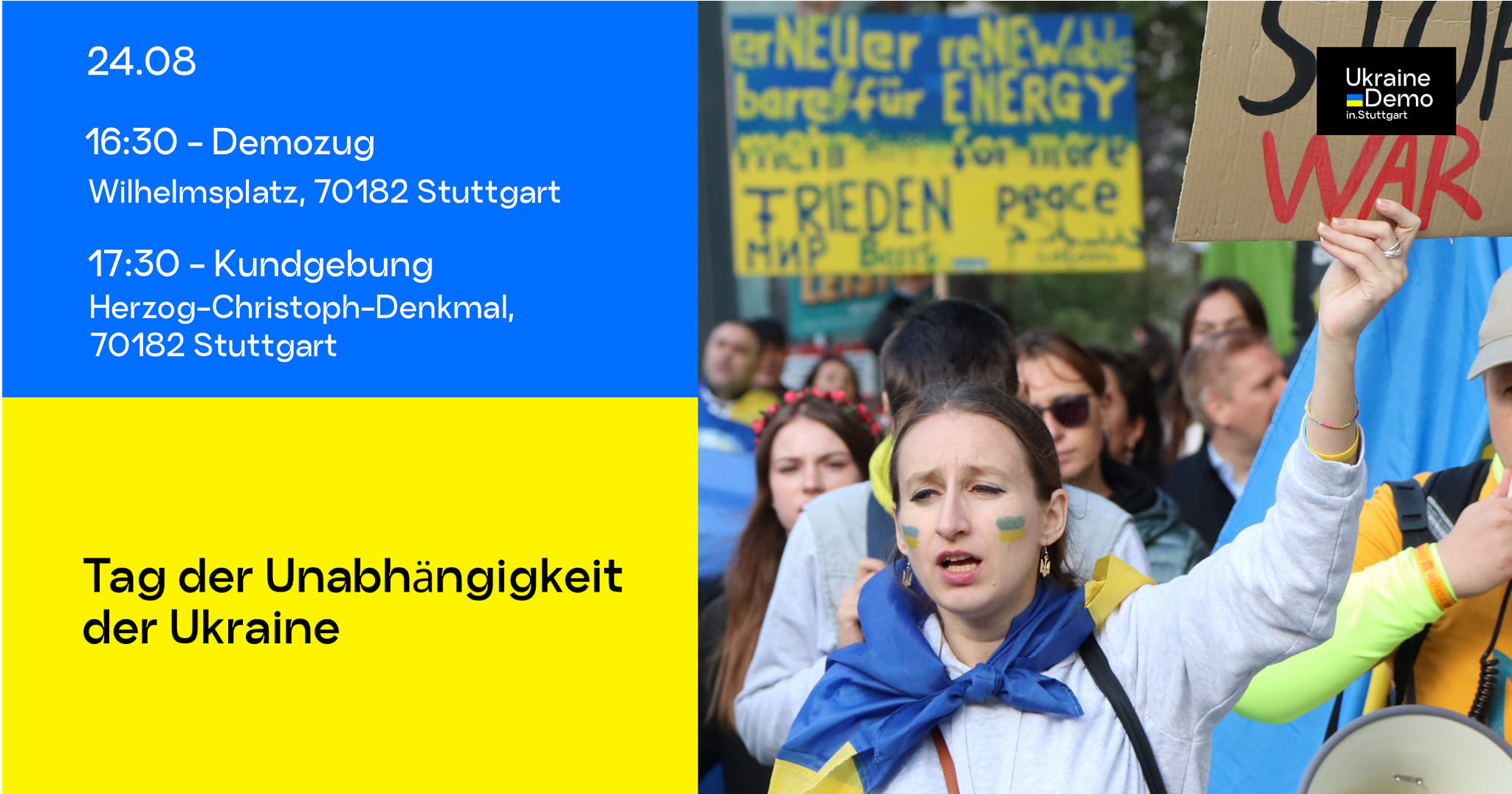 PoE Stuttgart – Kundgebung zum Tag der Unabhängigkeit der Ukraine